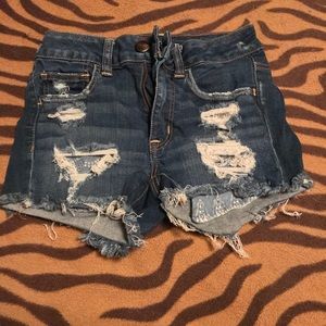 American Eagle high rise shortie shorts